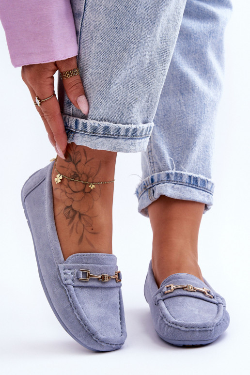  Klasické semišové mokasíny modrá Corinell