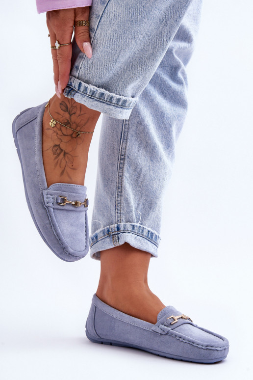  Klasické semišové mokasíny modrá Corinell