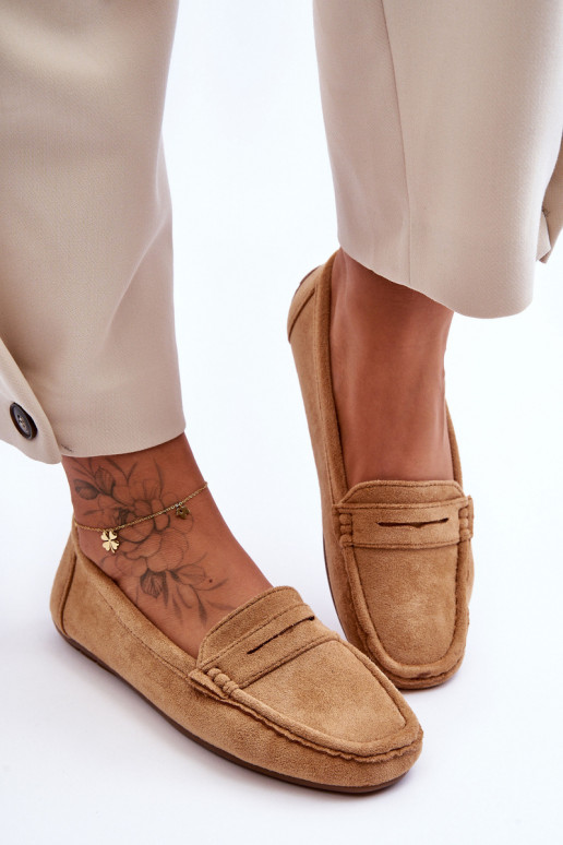 Elegantní semišové mokasíny hnědáLenvie