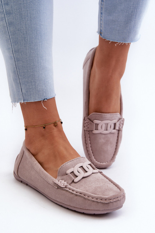   Semišové mokasíny Barva fialová Rabell