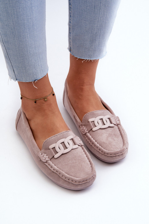   Semišové mokasíny Barva fialová Rabell