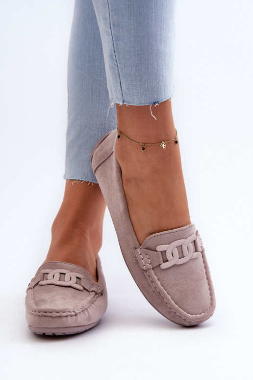   Semišové mokasíny Barva fialová Rabell