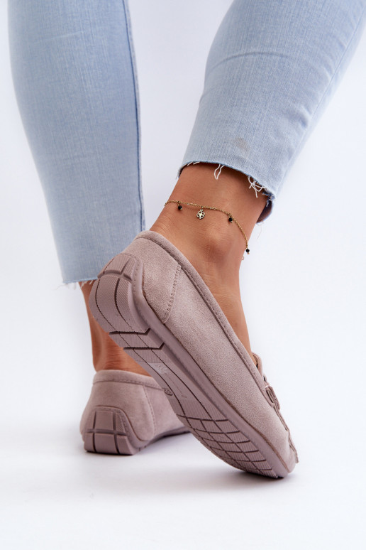   Semišové mokasíny Barva fialová Rabell