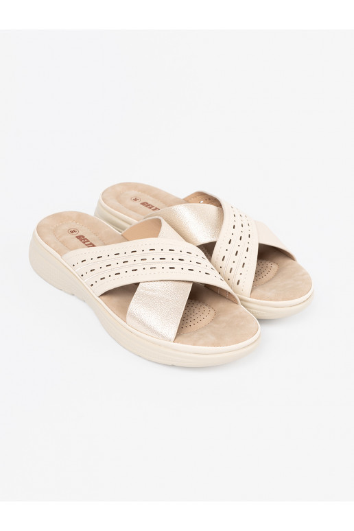 slonová kost Pantofle s platformou