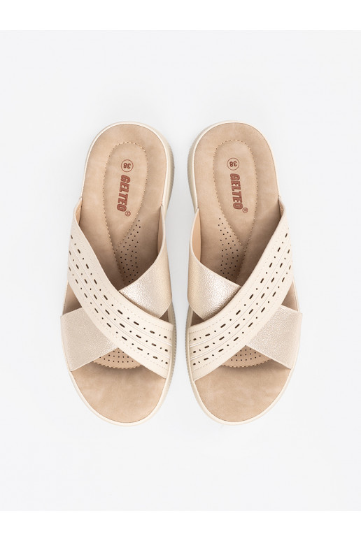 slonová kost Pantofle s platformou