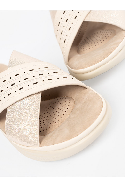 slonová kost Pantofle s platformou