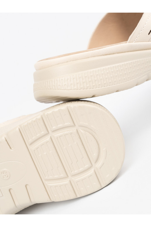 slonová kost Pantofle s platformou