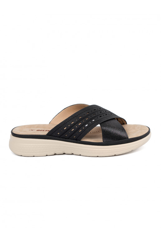 Černé Pantofle s platformou Černé Pantofle s platformou