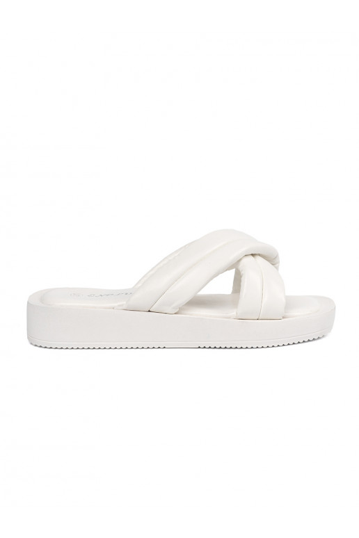 bílé  Pantofle s platformou bílé  Pantofle s platformou