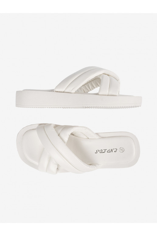 bílé  Pantofle s platformou bílé  Pantofle s platformou