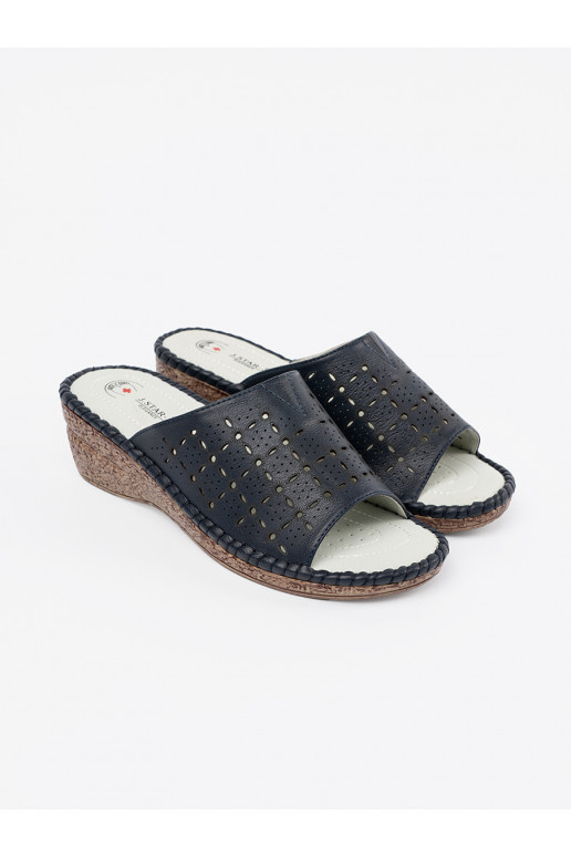 Pantofle  modrá  Pantofle  modrá