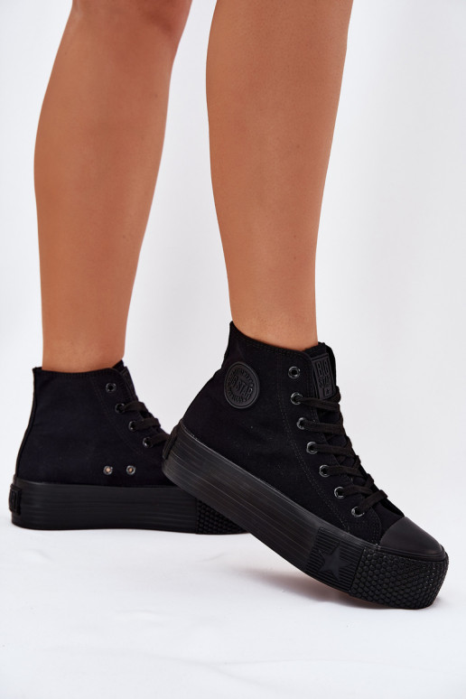 Ležérní obuv s platformou Big Star RR274742 Černé Ležérní obuv s platformou Big Star RR274742 Černé