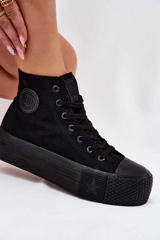 Ležérní obuv s platformou Big Star RR274742 Černé Ležérní obuv s platformou Big Star RR274742 Černé