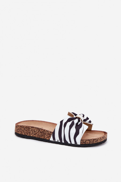 Dámské pantofle s platformou Zebra Mevuna