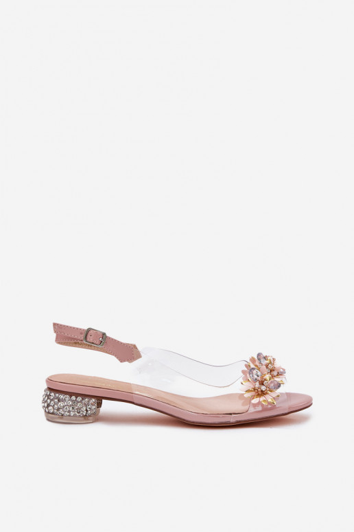 Žabky na nízkém podpatku  D&A MR51-709 růžová  Žabky na nízkém podpatku  D&A MR51-709 růžová