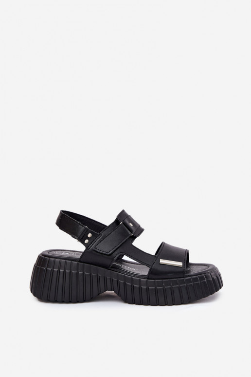 Dámské sandály  s platformou Černé Mertella Dámské sandály  s platformou Černé Mertella