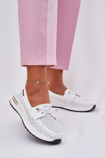 boty  s platformou bílé Violeth 2