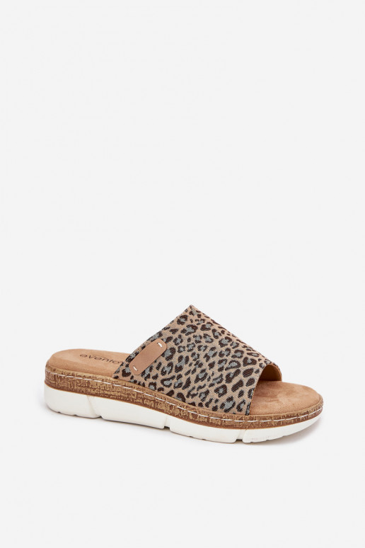 Dámské pantofle  se vzory leopardí kožešiny Norozi