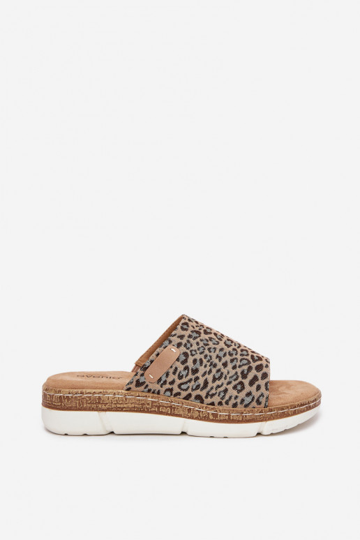 Dámské pantofle  se vzory leopardí kožešiny Norozi