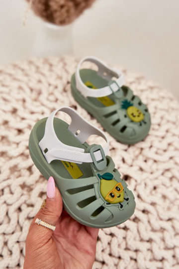 sandály Dětské se samolepicími uzávěry Owoce 83615 Ipanema Summer XIV Baby zelené