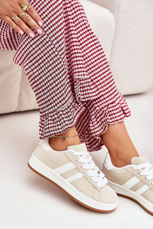 tenisky Tenisky  z ekologické kůže béžové Ravina tenisky Tenisky  z ekologické kůže béžové Ravina