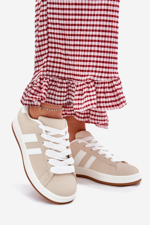 tenisky Tenisky  z ekologické kůže béžové Ravina tenisky Tenisky  z ekologické kůže béžové Ravina