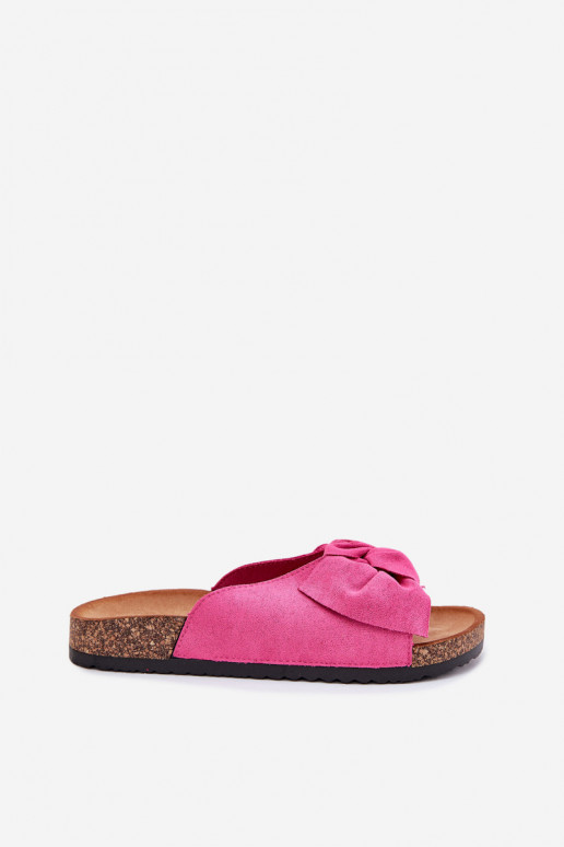 Dámské pantofle  Kokardką růžová Seressa