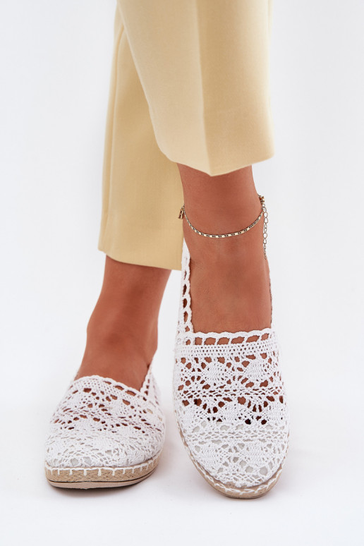 krajkové espadrilky  bílé Adelira krajkové espadrilky  bílé Adelira