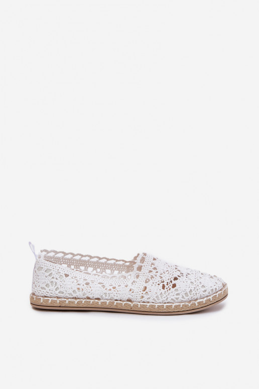 krajkové espadrilky  bílé Adelira krajkové espadrilky  bílé Adelira