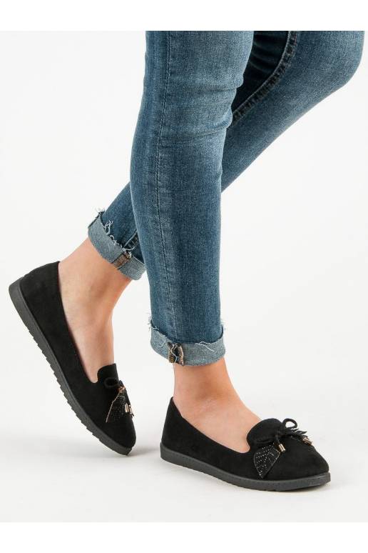 Juodos spalvos Zomšinės balerinos... Juodos spalvos Zomšinės balerinos...