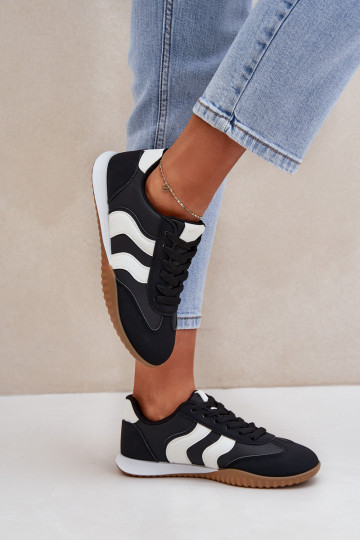 Tenisky  z ekologické kůže Černé Maretina 2