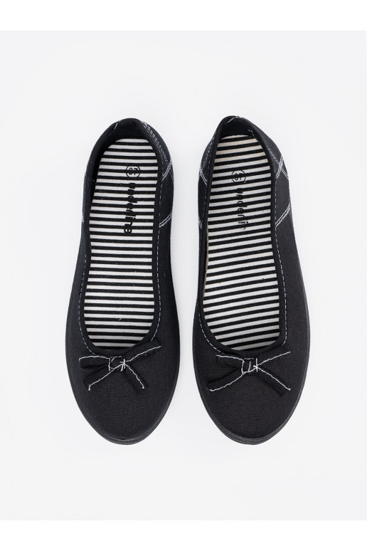 Černé baleríny  s mašlí Černé baleríny  s mašlí