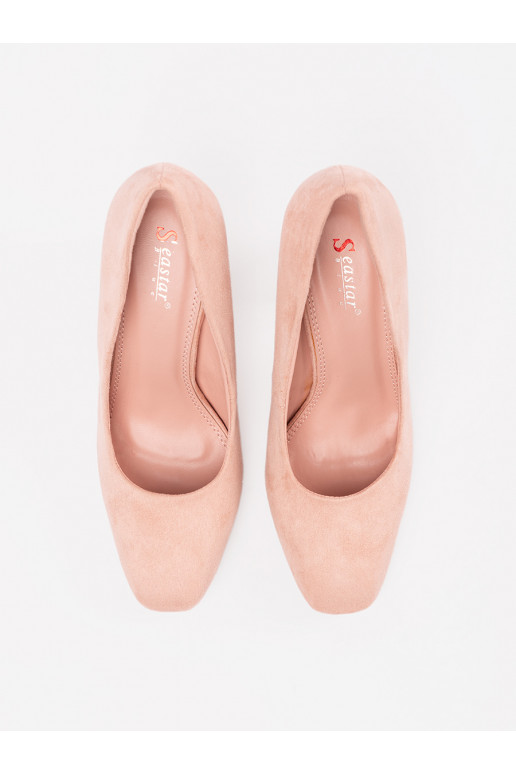  růžová vysoké podpatky na podpatku