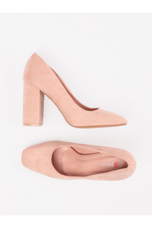  růžová vysoké podpatky na podpatku