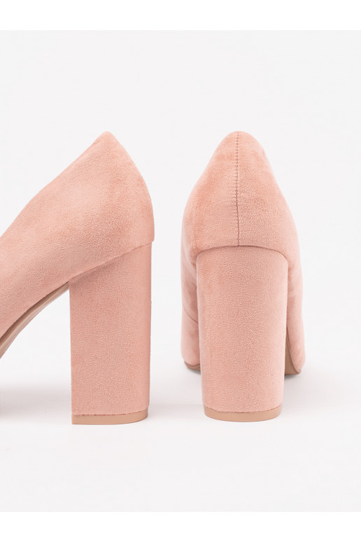  růžová vysoké podpatky na podpatku