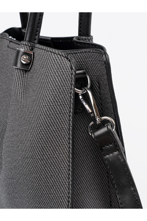 černá średnia kabelka z ozdobną chustą