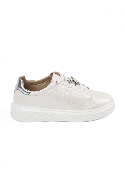 Bílá- Tenisky z przypinką  Sergio Leone Bílá- Tenisky z przypinką  Sergio Leone