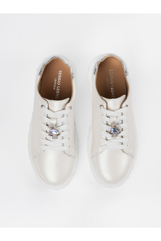 Bílá- Tenisky z przypinką  Sergio Leone Bílá- Tenisky z przypinką  Sergio Leone