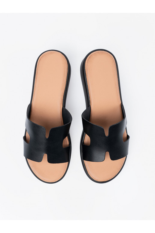 Dámské pantofle s platformou Černé Dámské pantofle s platformou Černé