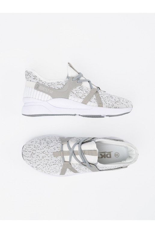 Boty ve sportovním stylu bílé-šedá Boty ve sportovním stylu bílé-šedá