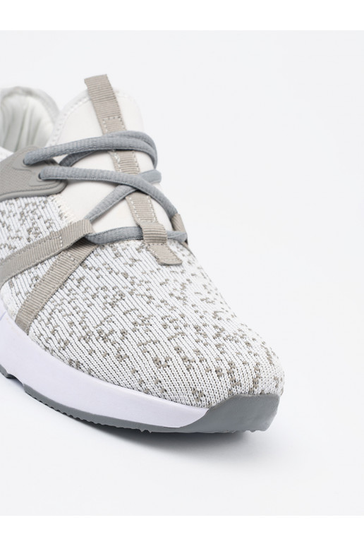 Boty ve sportovním stylu bílé-šedá Boty ve sportovním stylu bílé-šedá