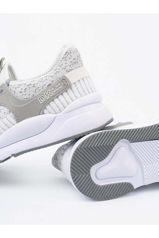 Boty ve sportovním stylu bílé-šedá Boty ve sportovním stylu bílé-šedá