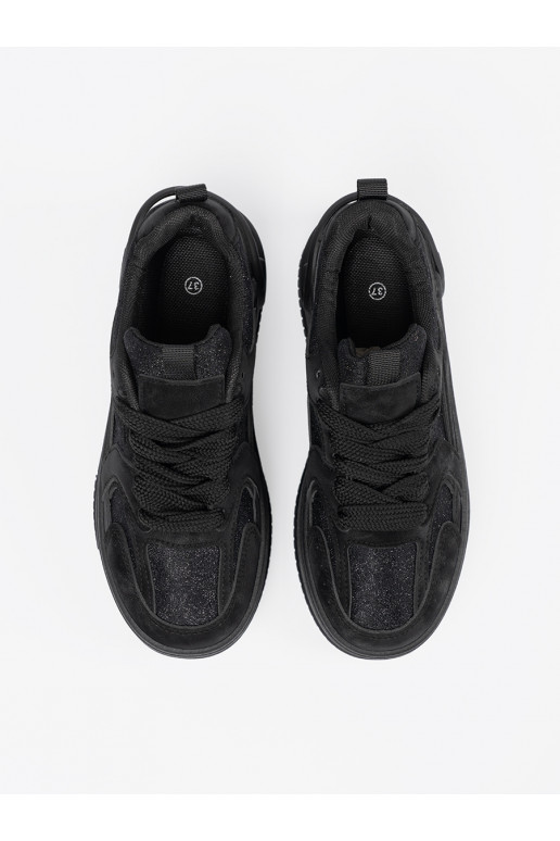 Dámská ležérní obuv z koronką Černé Dámská ležérní obuv z koronką Černé