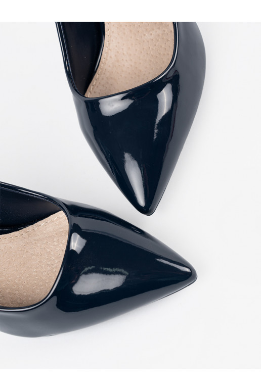 tmavě modrá  vysoké podpatky s tenkým podpatkem tmavě modrá  vysoké podpatky s tenkým podpatkem