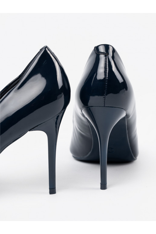 tmavě modrá  vysoké podpatky s tenkým podpatkem tmavě modrá  vysoké podpatky s tenkým podpatkem