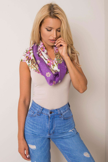 Fialovo-ecru květinový...