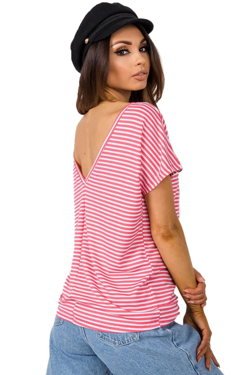 Bílé a korálové tričko Gina RUE PARIS