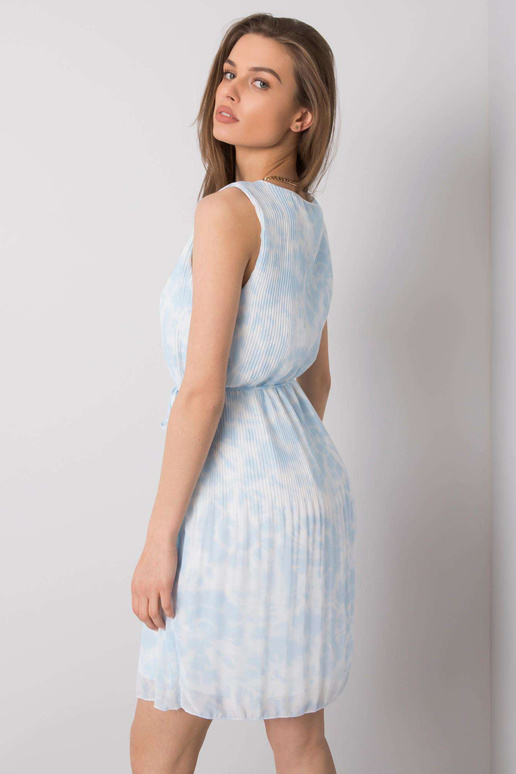 Světle modré kravatové šaty Marina...