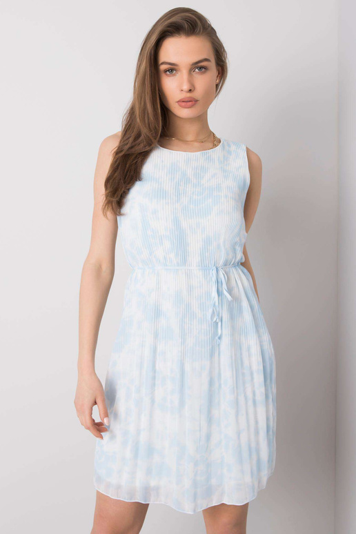 Světle modré kravatové šaty Marina...