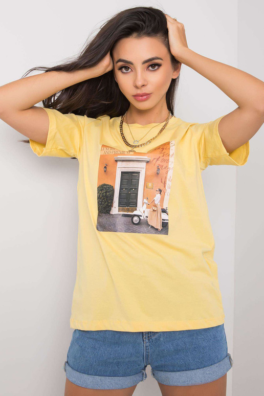 Žluté tričko s potiskem Gloria Žluté tričko s potiskem Gloria